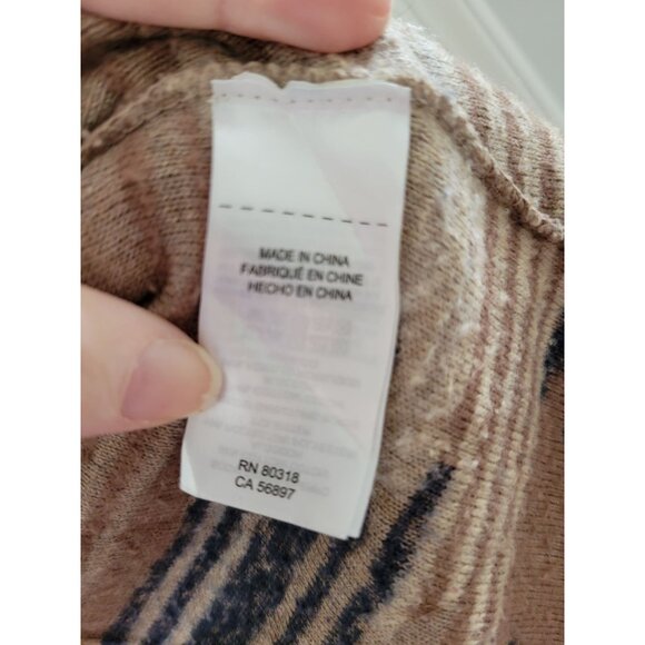 Lucky Brand Womens Blue Aztec Sweater fringe Size Medium - Picture 9 of 9